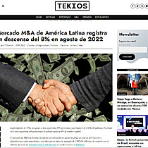 Mercado M&A de Amrica Latina registra un descenso del 8% en agosto de 2022